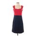 Girls from Savoy Casual Dress - A-Line: Red Color Block Dresses - Women's Size 4