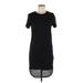 Forever 21 Casual Dress - Shift Crew Neck Short sleeves: Black Print Dresses - Women's Size Medium