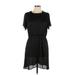 Old Navy Casual Dress - High/Low: Black Solid Dresses - Women's Size Large