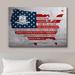 IDEA4WALL Wood Panel Style Pledge Of Allegiance Stars American Flag On Canvas Print Canvas in Blue/Red/White | 12 H x 18 W x 1.5 D in | Wayfair