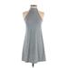 PrettyLittleThing Casual Dress - Mini Mock Sleeveless: Gray Marled Dresses - Women's Size 2