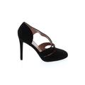 Journee Collection Heels: Slip On Stilleto Chic Black Solid Shoes - Women's Size 10 - Almond Toe