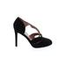 Journee Collection Heels: Slip On Stilleto Cocktail Party Black Solid Shoes - Women's Size 10 - Almond Toe