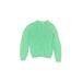 Crewcuts Cardigan Sweater: Green Solid Tops - Kids Girl's Size 14