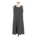 CeCe Casual Dress - A-Line: Gray Polka Dots Dresses - Women's Size Large