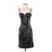 VOOM by Joy Han Casual Dress - Sheath Sweetheart Sleeveless: Black Print Dresses - Women's Size Small