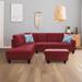 Red Sectional - Ebern Designs Delcie 3 - Piece Upholste Sectional | 67 H x 30 W x 13 D in | Wayfair 196179D9DB7C4F5AA519AF0A94045177