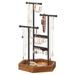 Latitude Run® Jewelry Stand Wood/Metal in White/Brown | 14.1 H x 8 W x 7 D in | Wayfair 7E467D7059F0448A85D7E700FFF5B617