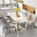 Everly Quinn Yussef Rectangular Dining Set Metal in Yellow | 29.5 H x 31.4 W x 62.9 D in | Wayfair A1E465B938EA4D05B38057D5B2D95E84