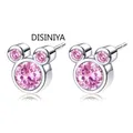 Boucles d'oreilles en argent 925 pour filles enfants bébés dames mignonnes boucles d'oreilles en