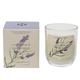 Decoris Duftkerze im Glas 9cm Wachskerze mit Lavendel Kamille Duft als Entspannung Geschenk für Frauen Aroma Kerze Wachs Tischkerze Uni Creme Weiß
