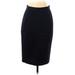 Ann Taylor Casual Pencil Skirt Knee Length: Black Print Bottoms - Women's Size 4