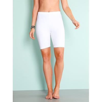 Radlerhose, Damen, Gr. 44, Normalgrößen, weiß, 95% Baumwolle, 5% Elasthan, unifarben, kurz, Hosen Image