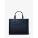 Cooper Logo Embossed Pebbled Leather Tote Bag