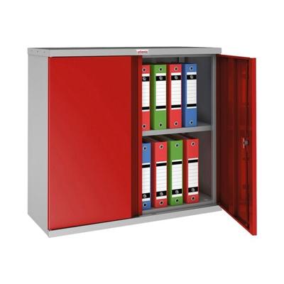 Stahlschrank, abschließbar, zerlegt, 91 x 32 x 74 cm rot, Phoenix, 91.5x83x37 cm