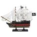 Wooden Black Pearl with White Sails Limited Model Pirate Ship 12" - 12" L x 2" W x 9" H