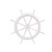 Classic Wooden Whitewashed Decorative Ship Steering Wheel