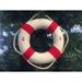 Classic White Decorative Anchor Lifering With Bands Christmas Ornament 6"