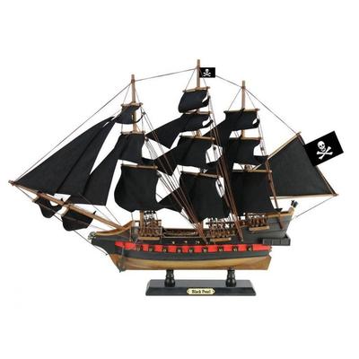 Wooden Black Pearl Black Sails Limited Model Pirate Ship - 26"