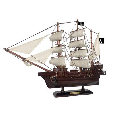 Wooden Captain Kidd's Black Falcon Black Sails Pirate Ship Model - 20"