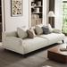 Modern Gray Cotton & Linen Upholstered Sofa for Living Room
