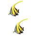 2pcs Simulation Angelfish Model Artificial Fish Angelfish Prop Decoration for Children