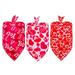 3PCS Valentine s Day Dog Bandanas Triangular Scarf Fashion Pet Saliva Towel for Small Large Dogs Dog Supplies-D