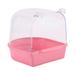 Toysmith Pet Bird Caged Bath Box Parrot Water Shower Cage Clear Small Bird Cage Easy to Install Birds Parrot Bath House for Budgerigar