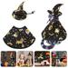 Dog Cat Halloween Costumes Funny Wizard Costume Cloak Cape Witch Hat Cosplay