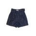 Ellen Tracy Dressy Shorts: Blue Print Bottoms - Women's Size 16 - Dark Wash