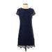 Laundry by Shelli Segal Casual Dress - Shift: Blue Damask Dresses - Women's Size 0