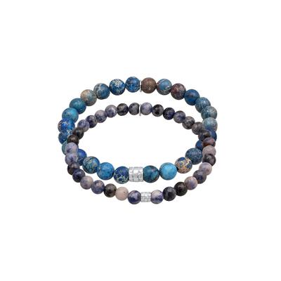 KUZZOI Achat Edelstein Perlen Bead 925 Silber 21 Herren Image