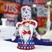 Njspdjh Yard Statues Outdoor And Garden American National Day Five Pointed Goblin Doll Ornaments Lace Doll