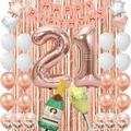 21st Birthday Decorations 21 Birthday Decorations For Her Women Rose Gold Happy 21st Birthday Decorations Banner Backdrop