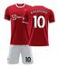 XNB 2021-2022 Man Utd Home Shirt #10 Rashford Soccer Jersey and Shorts Set