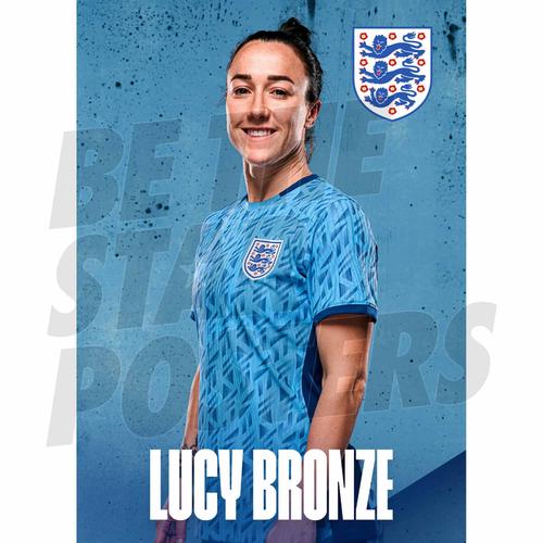 England Lucy Bronze Headshot Auswärtsposter A3