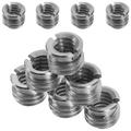 10pcs Mic Stand Adapter 1/4 Inch To 3/8 Inch Thread Adapter Tripod Screw Supply