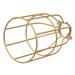 Golden Industrial Vintage Bulb Guard Cage Lamp Shade Vintage Metal Lamp Guard Wire Cage Hanging Pendant Metal Wire Cage Open Style Lamp Shade