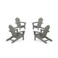 TrexÂ® Outdoor Furnitureâ„¢ 4-Piece Monterey Bay Adirondack Chair Conversation Set in Stepping Stone