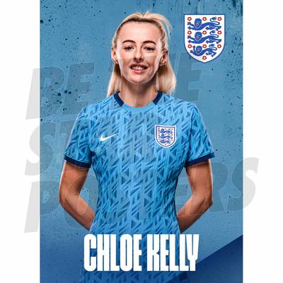 England Chloe Kelly Headshot Away Poster A3 Image