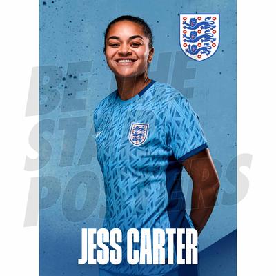 England Jess Carter Headshot Auswärtsplakat A3 Image
