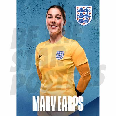 England Mary Earps Headshot Away Poster A3 Image