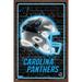 NFL Carolina Panthers - Neon Helmet 23 Wall Poster 22.375 x 34 Framed