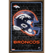 NFL Denver Broncos - Neon Helmet 23 Wall Poster 22.375 x 34 Framed