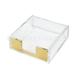 OUNONA Memo Pad Holder Notepad Container Clear Memo Holder Memo Pad Dispenser Paperclip Holder