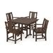 POLYWOODÂ® Prairie 5-Piece Farmhouse Dining Set in Mahogany