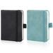 2 Pack Mini Notebooks 3.15 Ã—4.33 Inch Pocket Notebook Small Leather Notebooks Hardcover Pocket Journal Tiny Notebook for Men 100 Sheets Thick Lined Paper per Notepad (Black Light Blue)