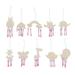 NUOLUX 10pcs DIY Wooden Wind Chime Decorative Doodle Pendant Outdoor Hanging Ornament Mixed Style