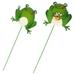 2pcs Garden Frogs Stake Decors Frogs Garden Decors Frogs Garden Stakes Ornaments