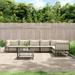 8 Piece Patio Lounge Set with Cushions Anthracite Poly Rattan